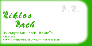 miklos mach business card